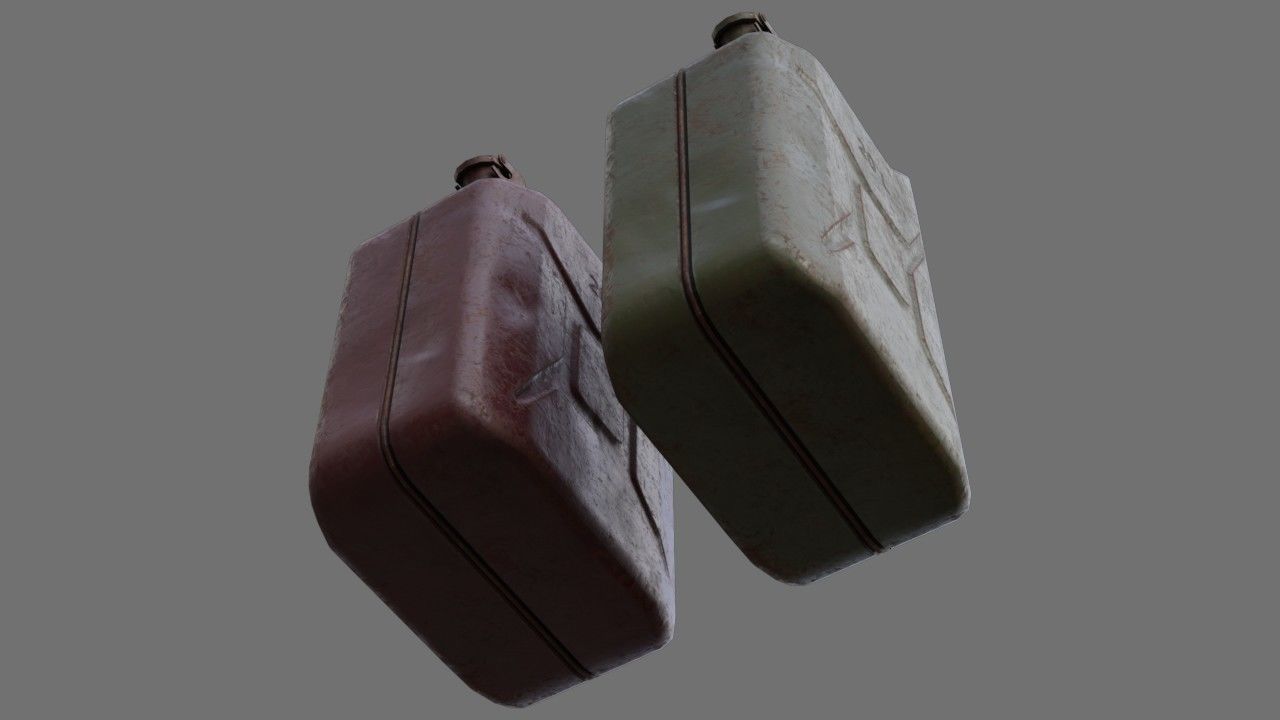 Fuel Can 3C Low-poly 3D model_2