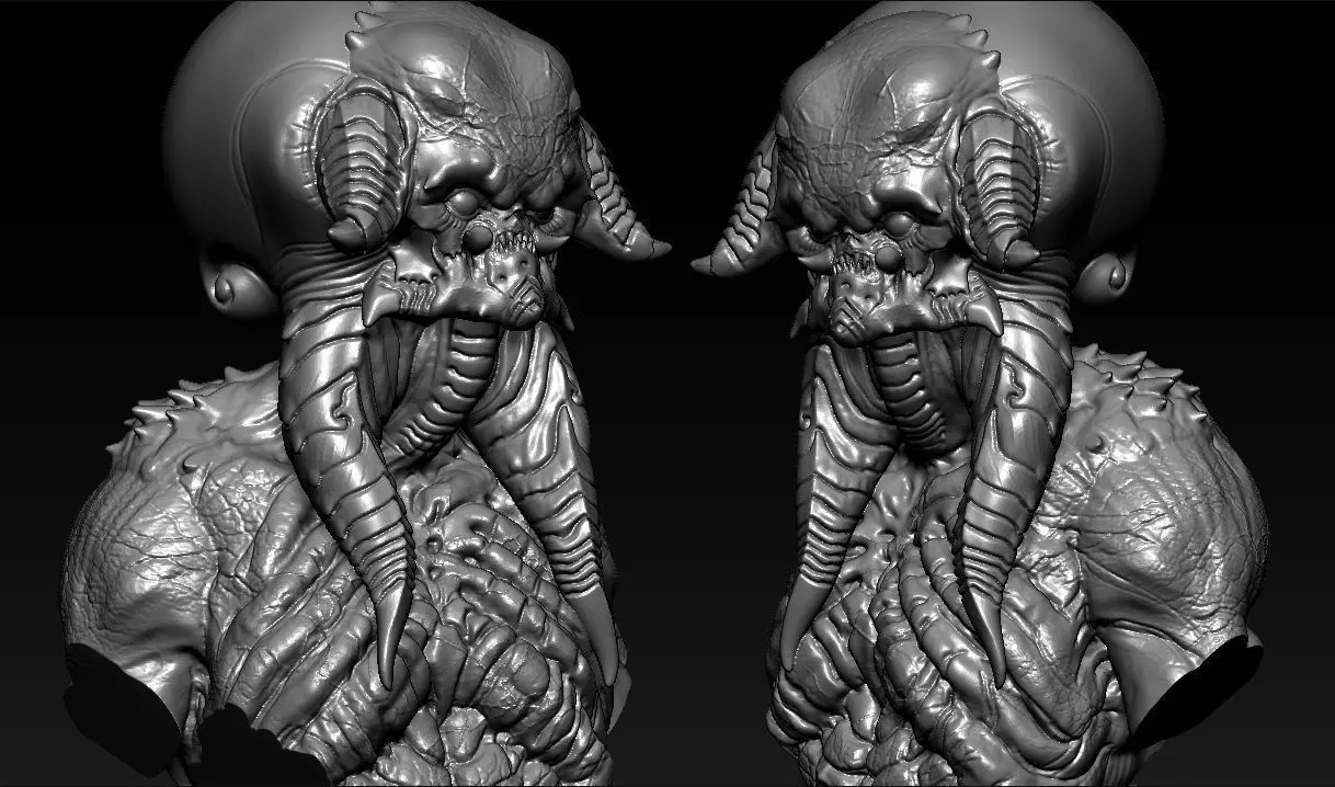 Monster BUST 3D print model_0