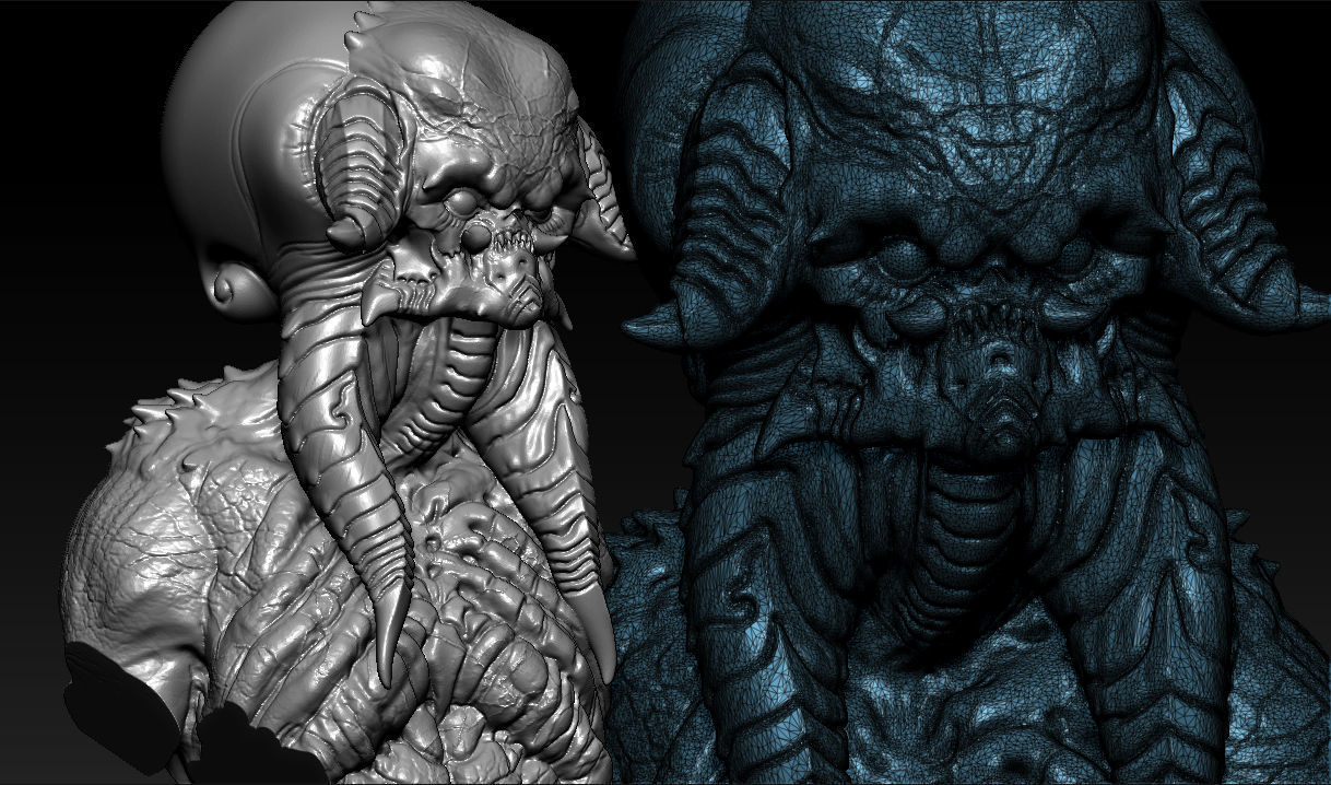 Monster BUST 3D print model_3
