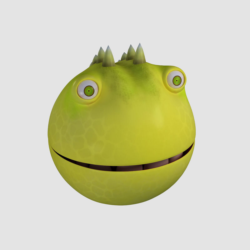 Pacman Rigged Low-poly 3D model_9