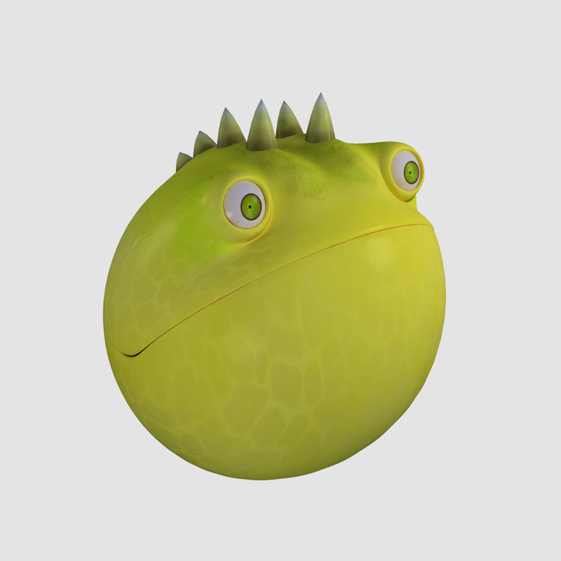 Pacman Rigged Low-poly 3D model_8