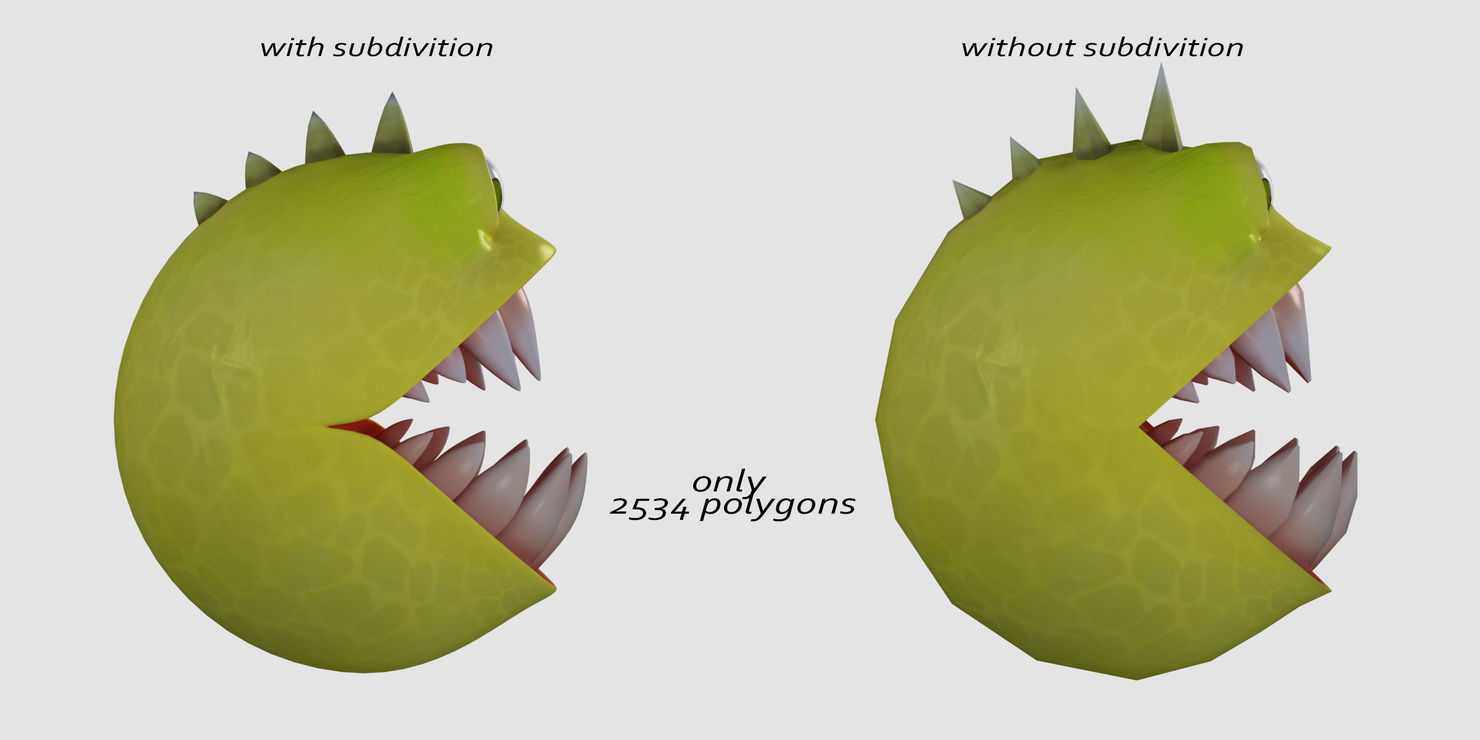 Pacman Rigged Low-poly 3D model_3