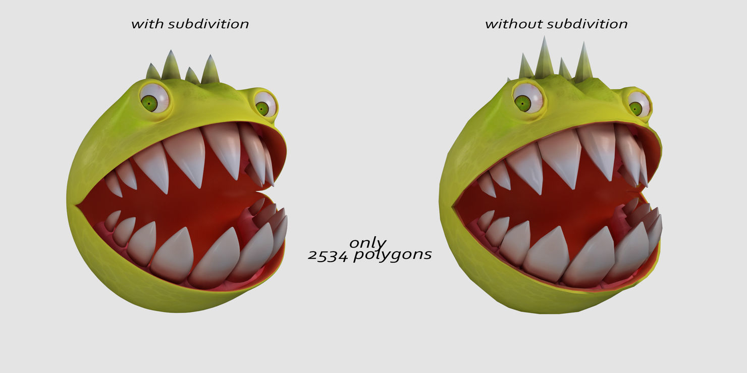 Pacman Rigged Low-poly 3D model_2