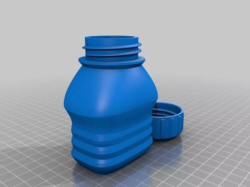 Bottle and Screw Cap Free 3D print model_0