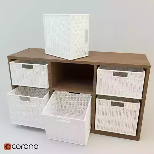 Modern storage with 6 baskets