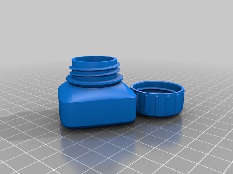 Bottle and Screw Cap Free 3D print model_1