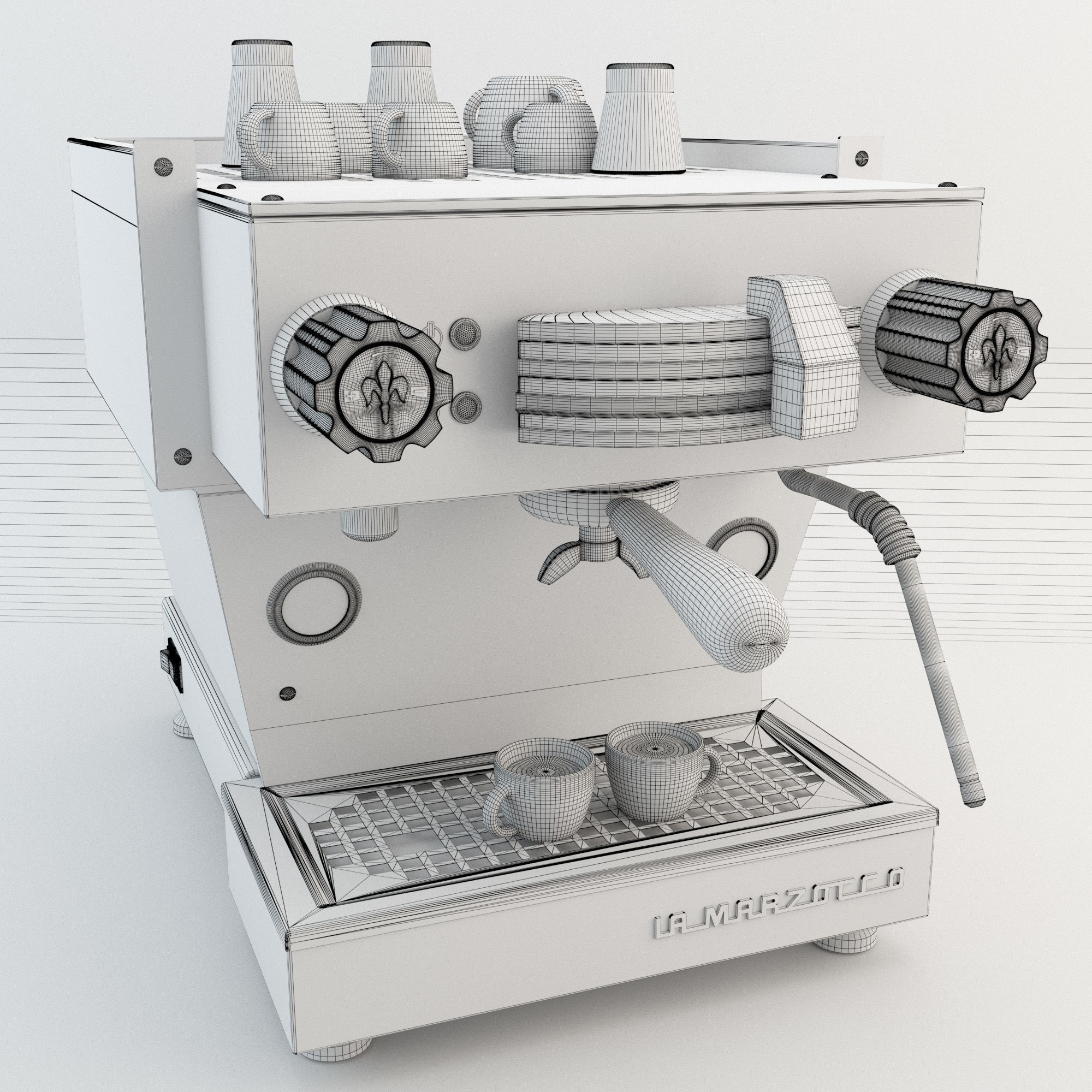La Marzocco coffee machine linea mini 3D model_2