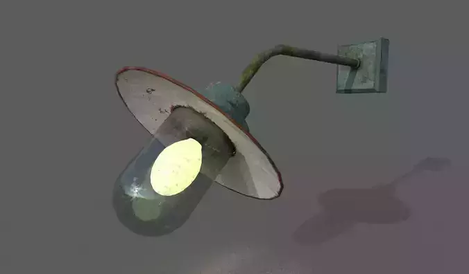 Old Rusted Outdoor Wall Lamp