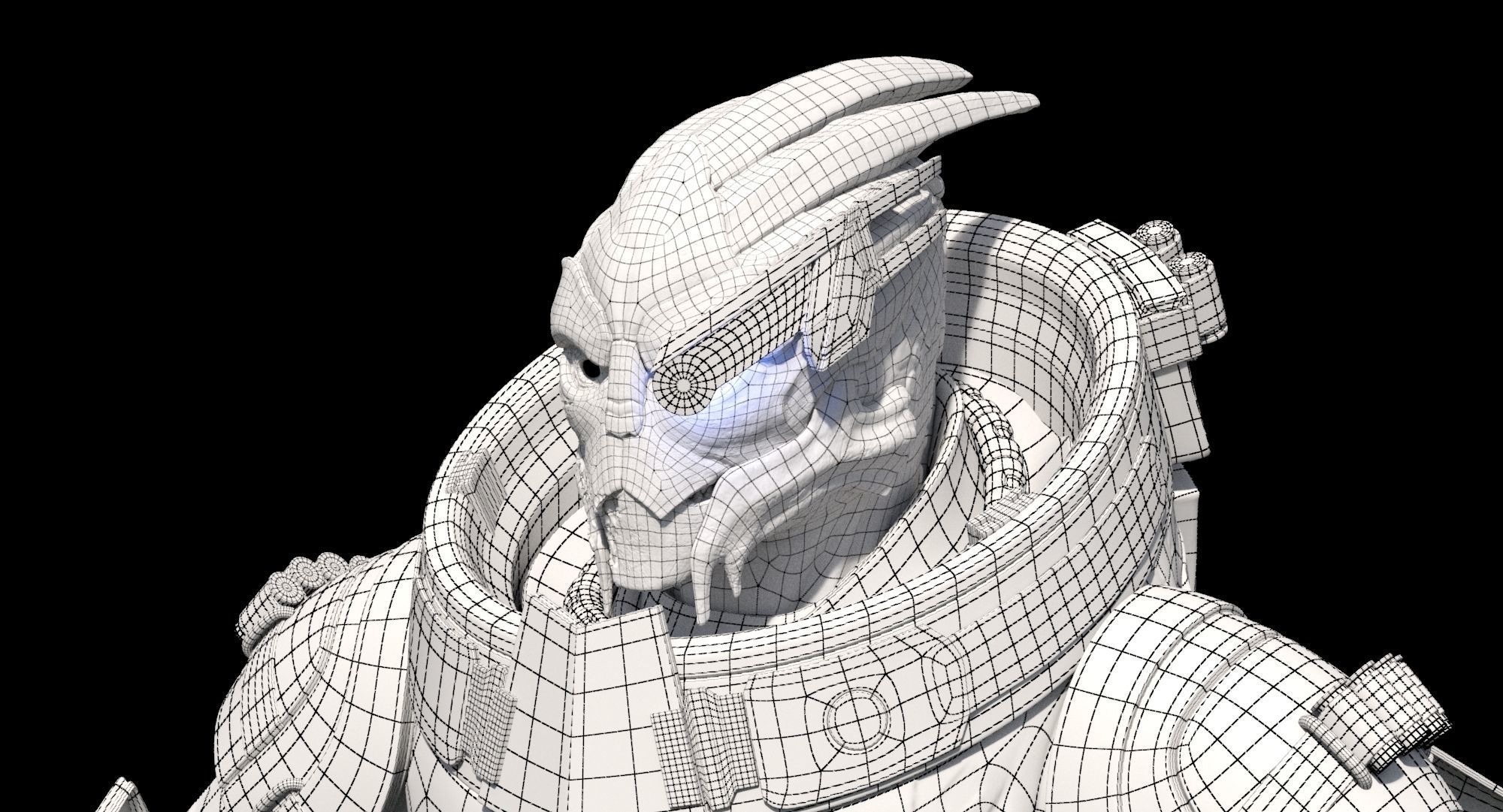 MASS EFFECT - Garrus Vakarian with Black Widow Rifle 3D model_27