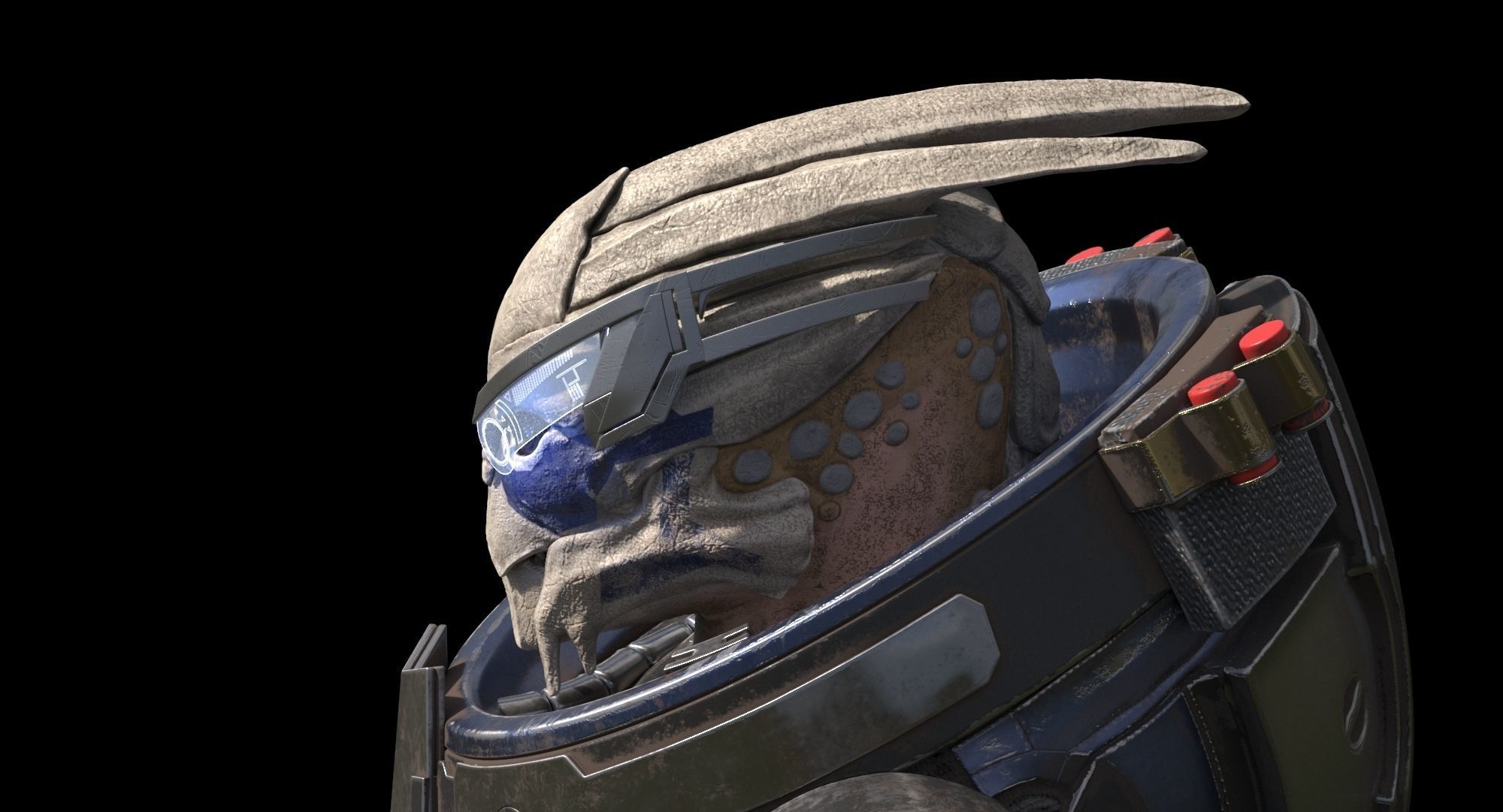 MASS EFFECT - Garrus Vakarian with Black Widow Rifle 3D model_16