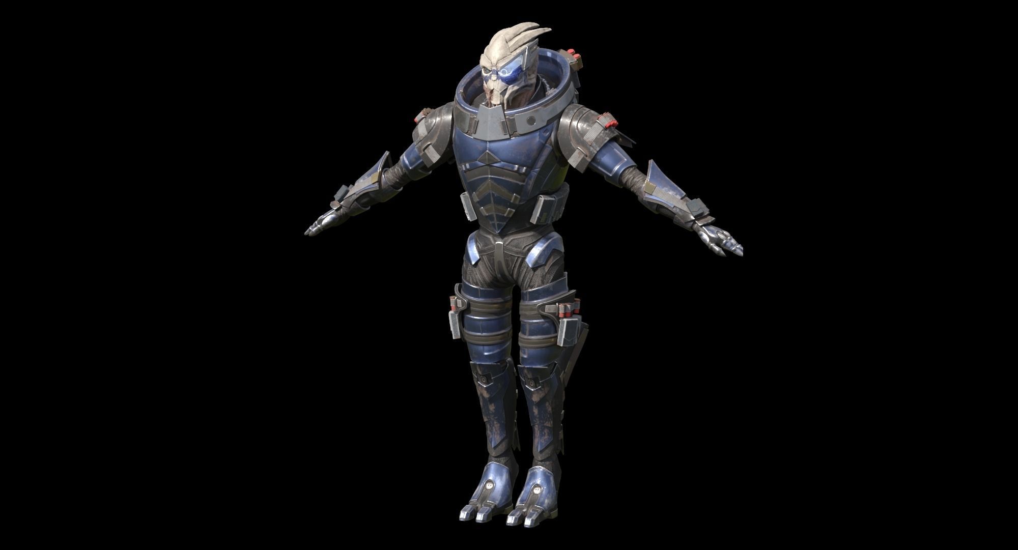 MASS EFFECT - Garrus Vakarian with Black Widow Rifle 3D model_13