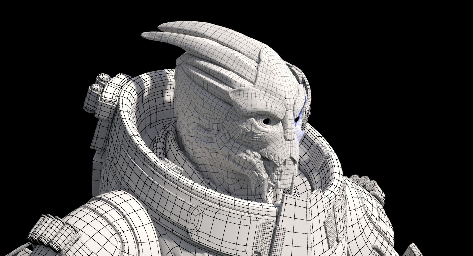 MASS EFFECT - Garrus Vakarian with Black Widow Rifle 3D model_25