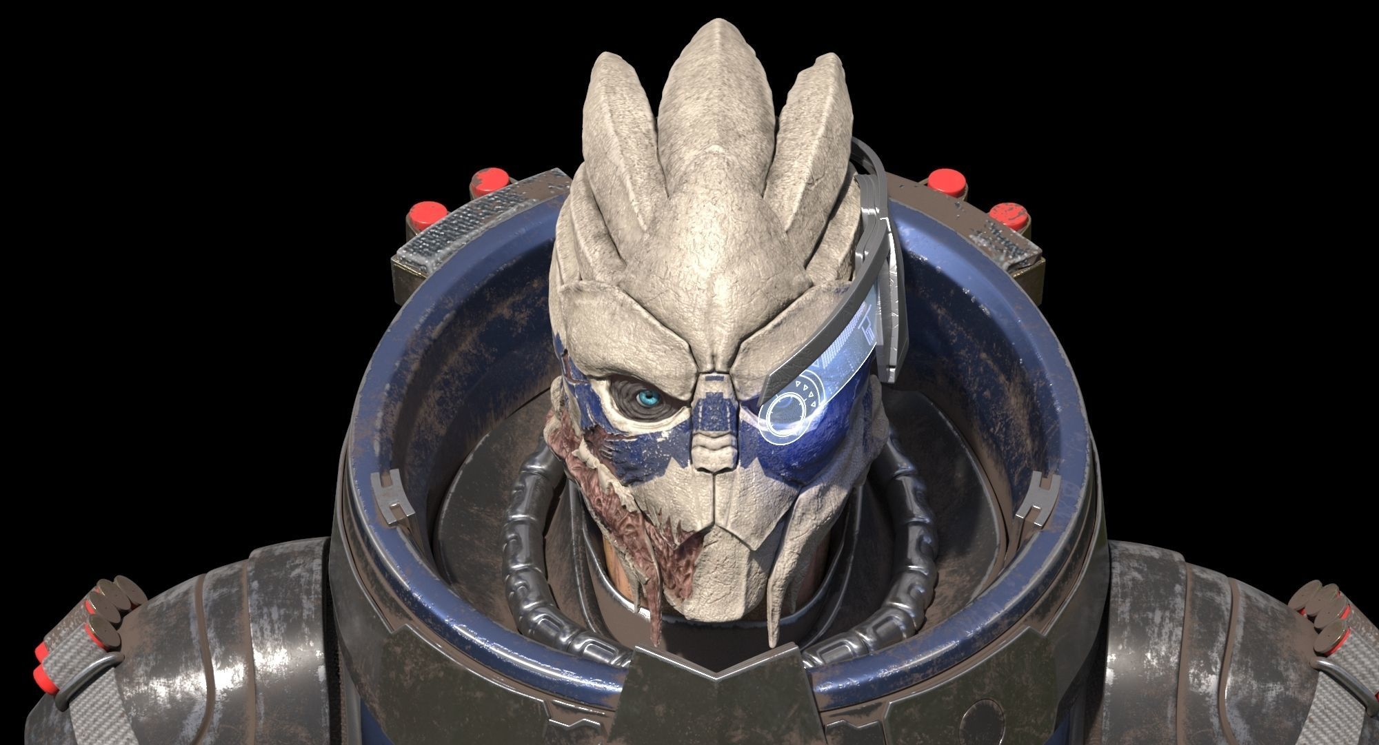 MASS EFFECT - Garrus Vakarian with Black Widow Rifle 3D model_18