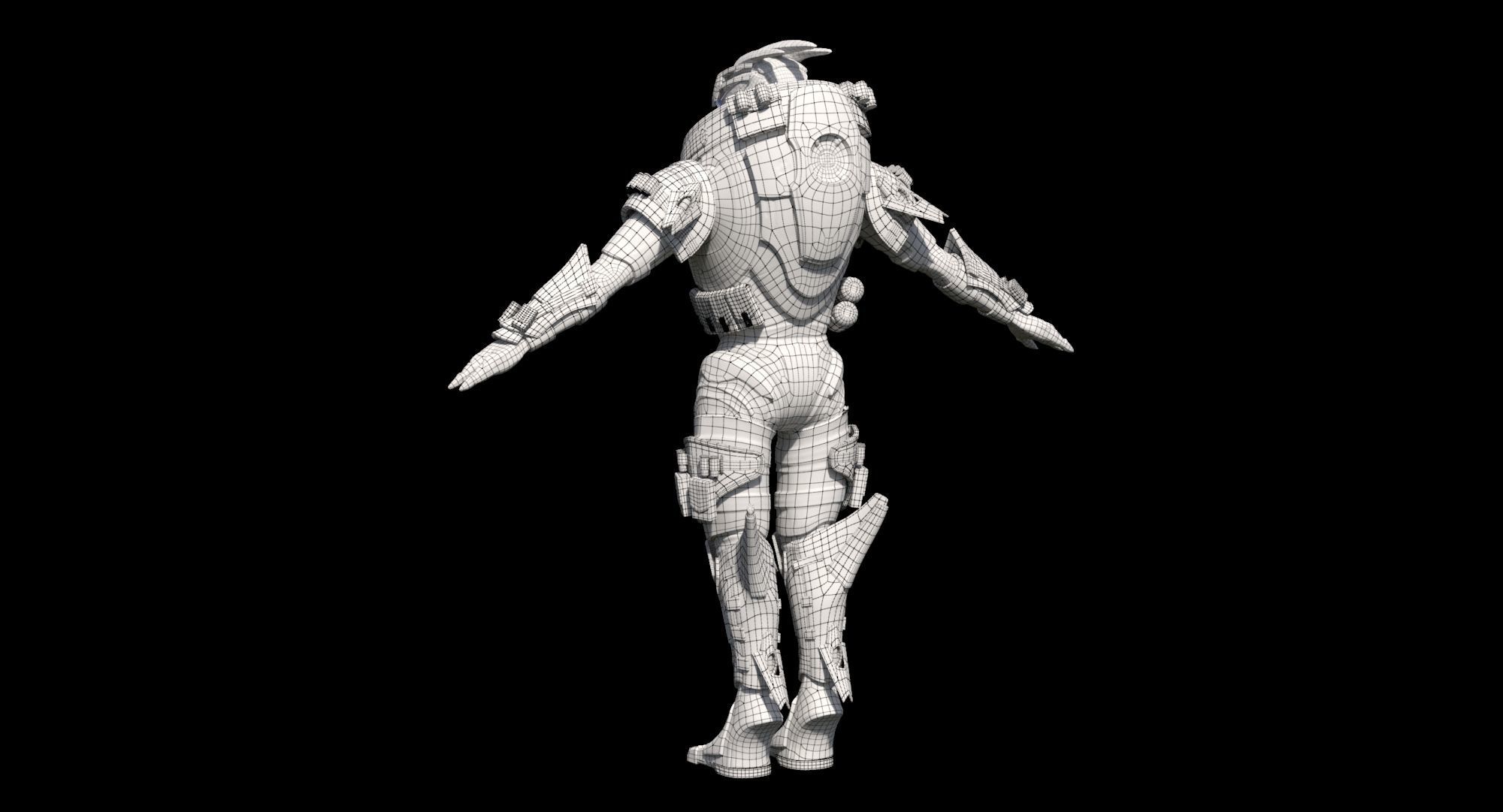 MASS EFFECT - Garrus Vakarian with Black Widow Rifle 3D model_23