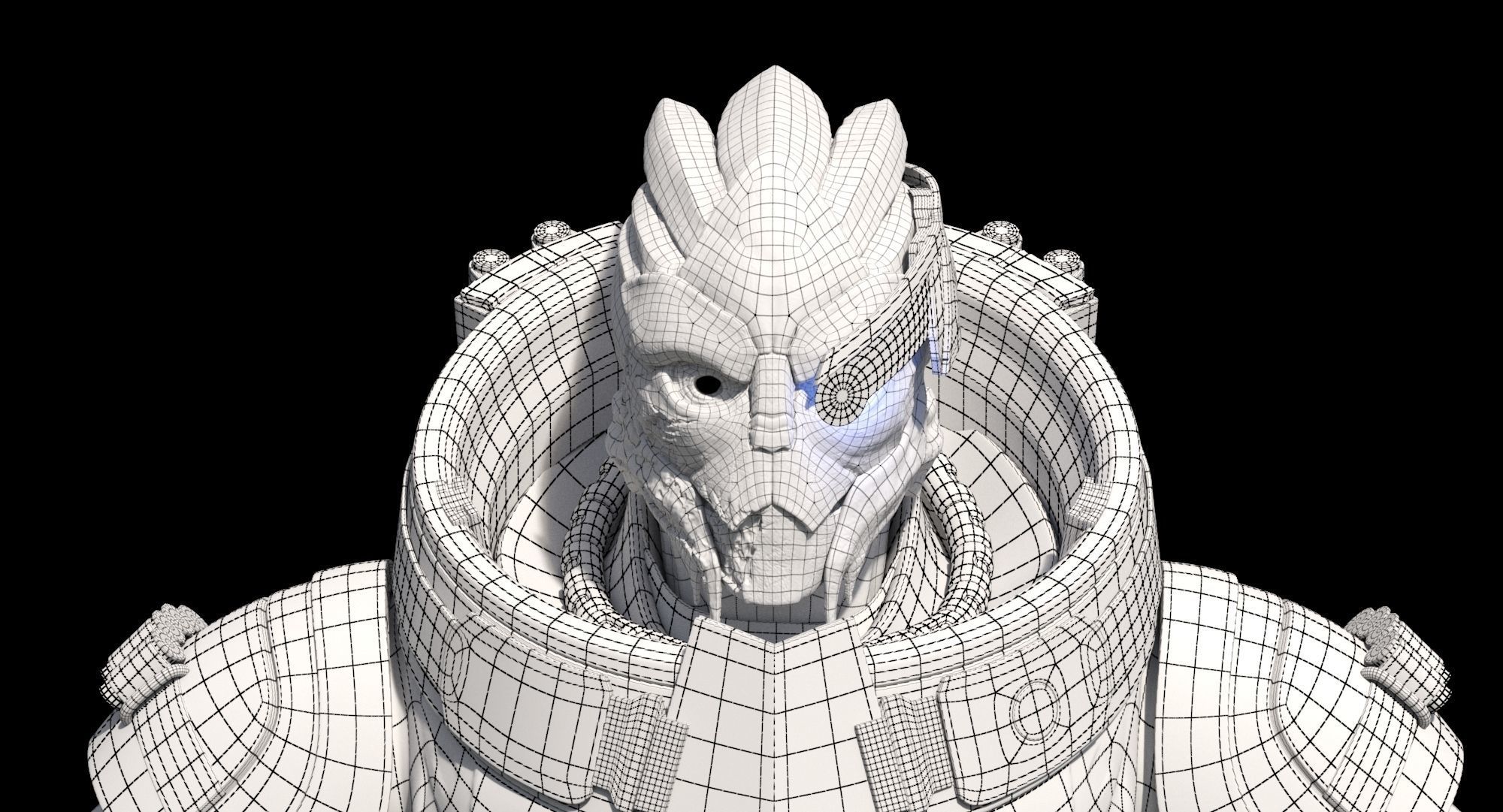 MASS EFFECT - Garrus Vakarian with Black Widow Rifle 3D model_26