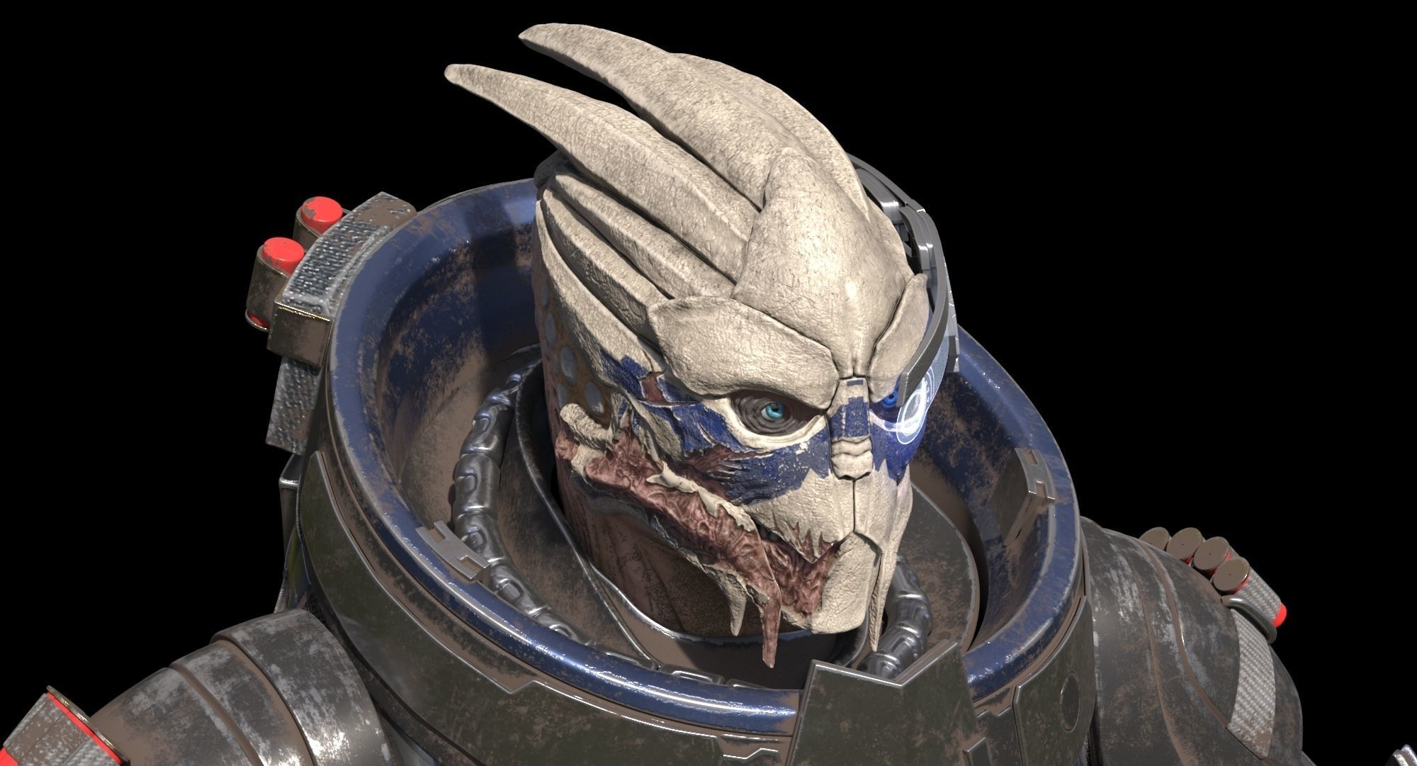 MASS EFFECT - Garrus Vakarian with Black Widow Rifle 3D model_19