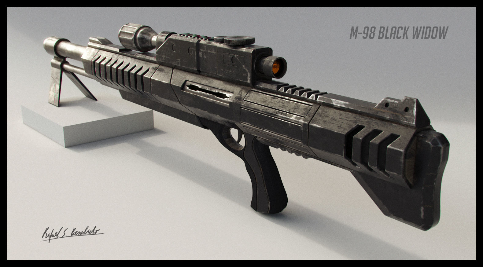 MASS EFFECT - Garrus Vakarian with Black Widow Rifle 3D model_10