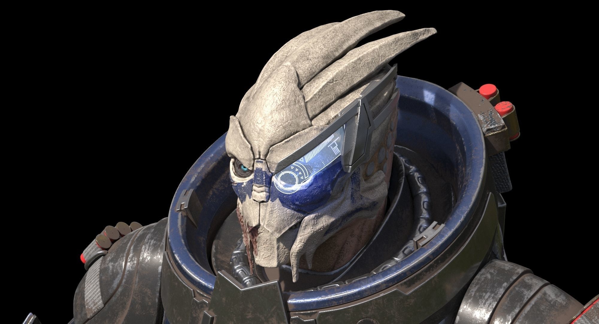 MASS EFFECT - Garrus Vakarian with Black Widow Rifle 3D model_17