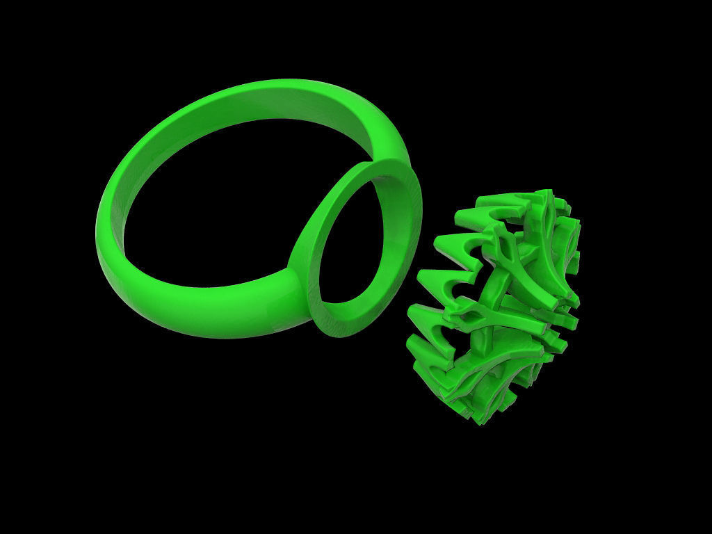 Snowflake Ring 3D print model_7