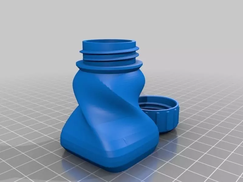 Bottle and Screw Cap Free 3D print model_0