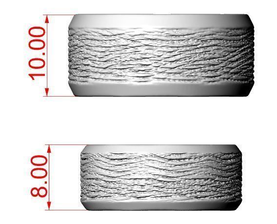 Wedding rings with a texture 3D print model_7