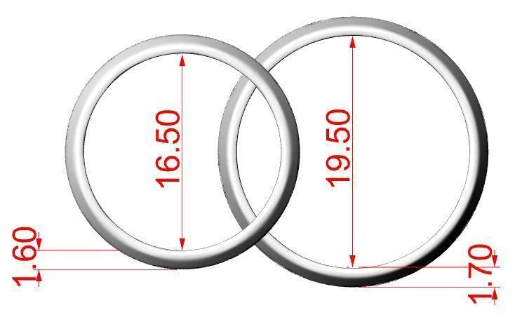 Wedding rings with a texture 3D print model_8