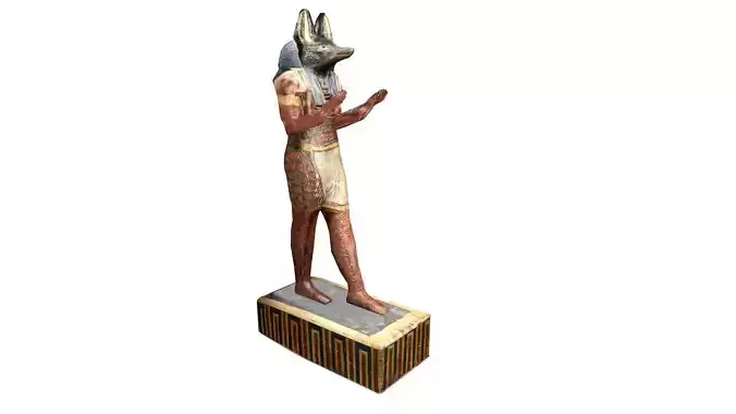 Anubis 3D Model egyptian statue of person