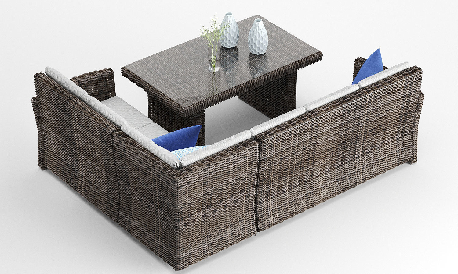 Latina Outdoor Rattan CornerSofa Set 3D model_6