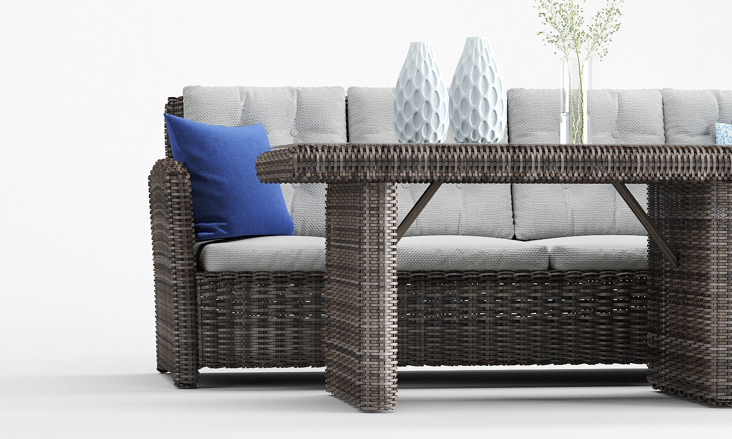 Latina Outdoor Rattan CornerSofa Set 3D model_3