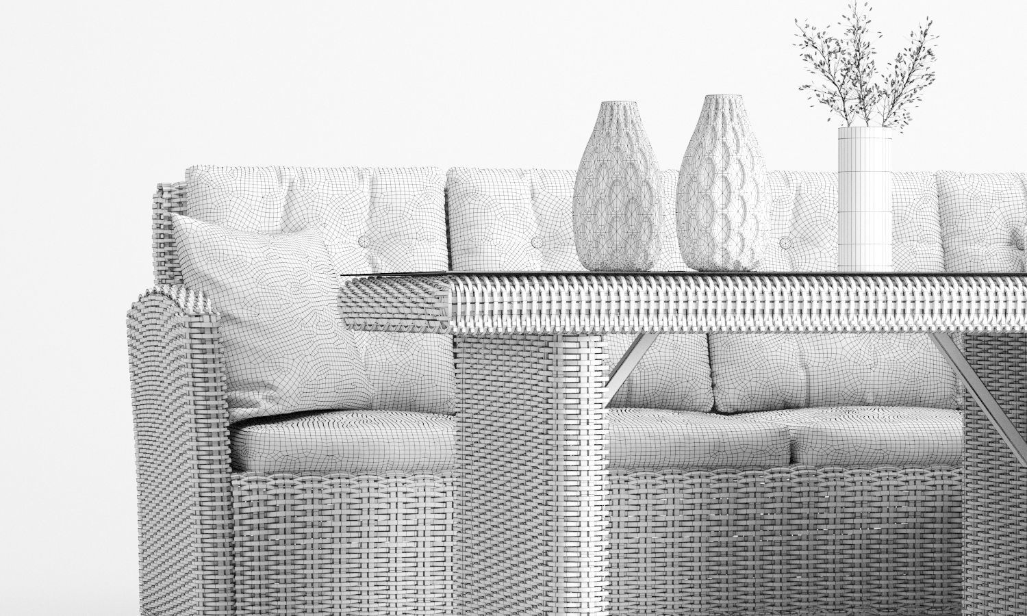 Latina Outdoor Rattan CornerSofa Set 3D model_10