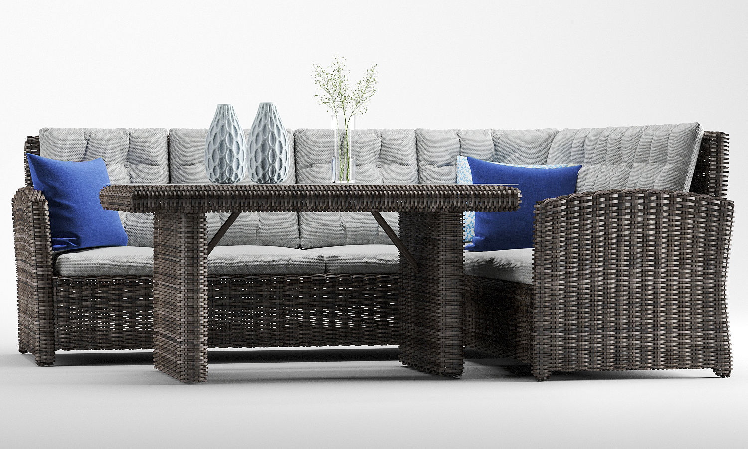 Latina Outdoor Rattan CornerSofa Set 3D model_2