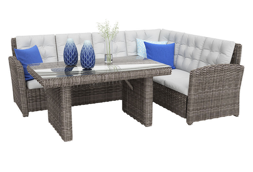 Latina Outdoor Rattan CornerSofa Set 3D model_8