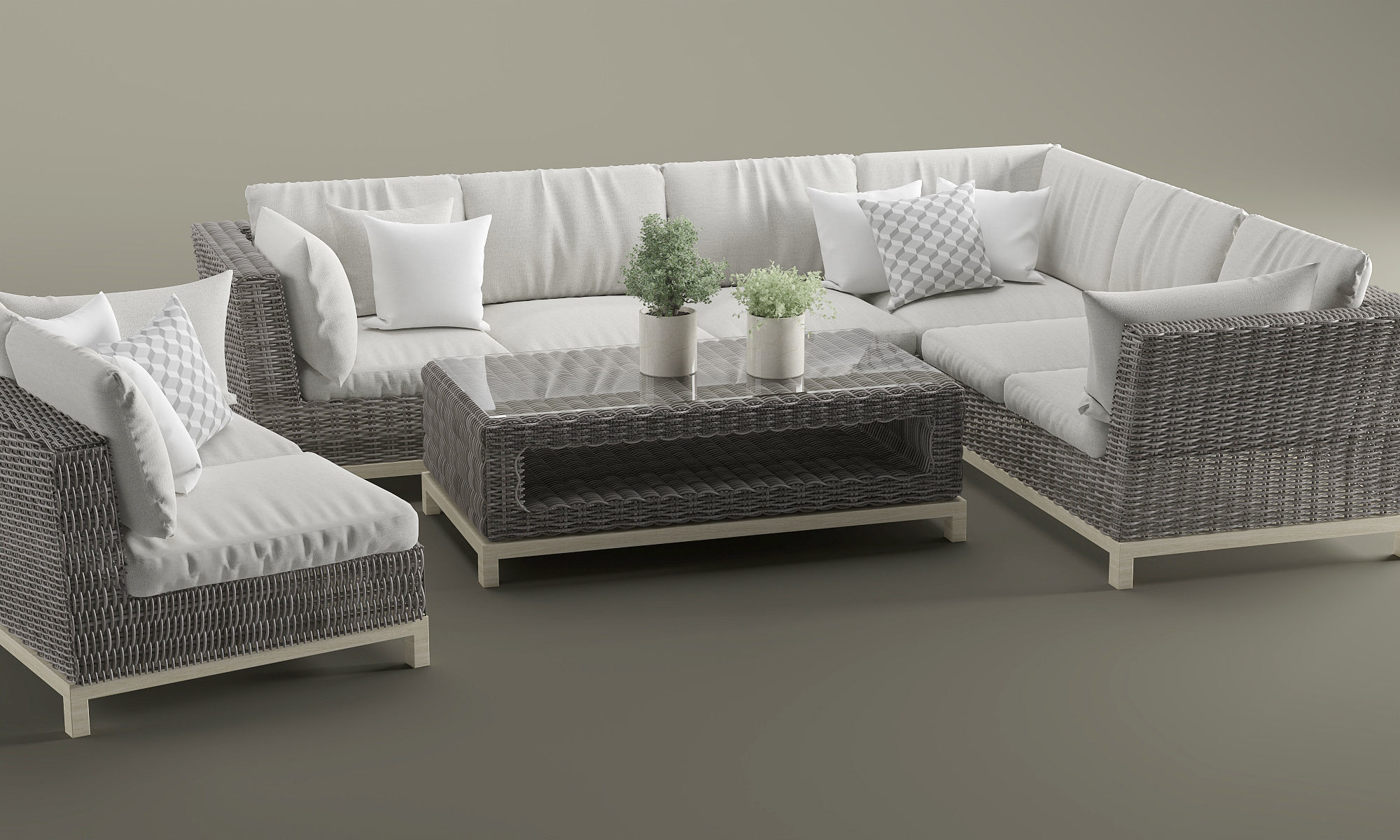 Vicenza Outdoor Furnitures Set 3D model_4