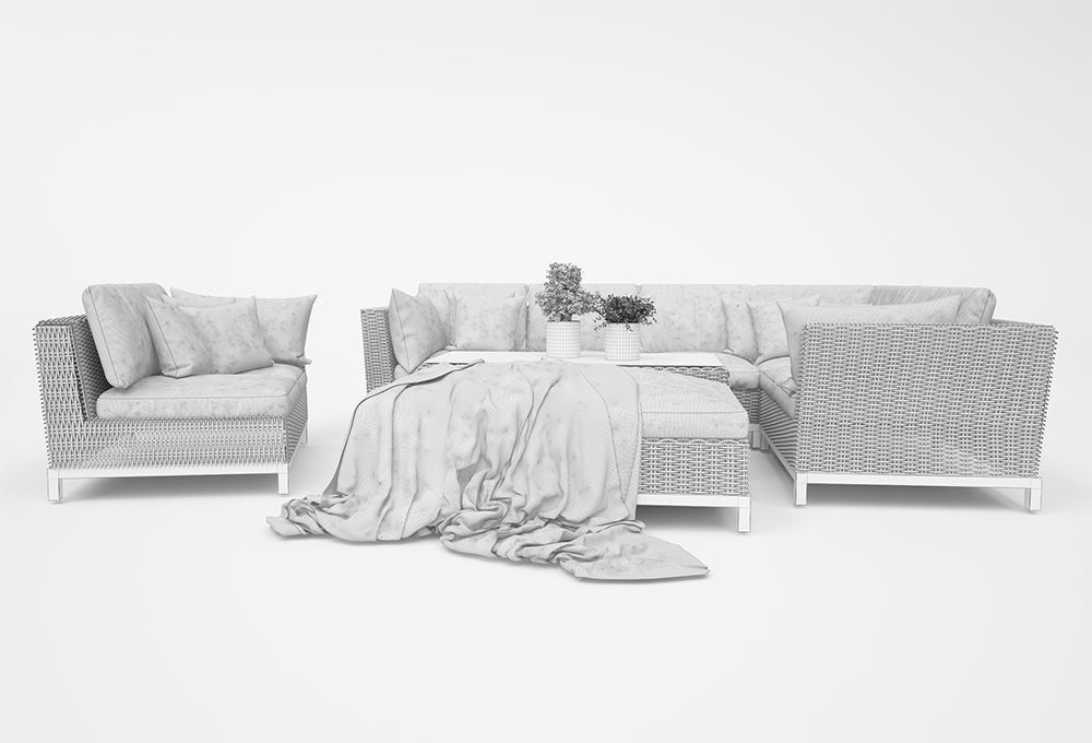 Vicenza Outdoor Furnitures Set 3D model_9