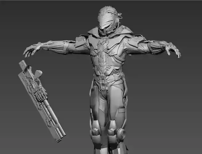 CosmoTrooper armored man holding gun 3D model