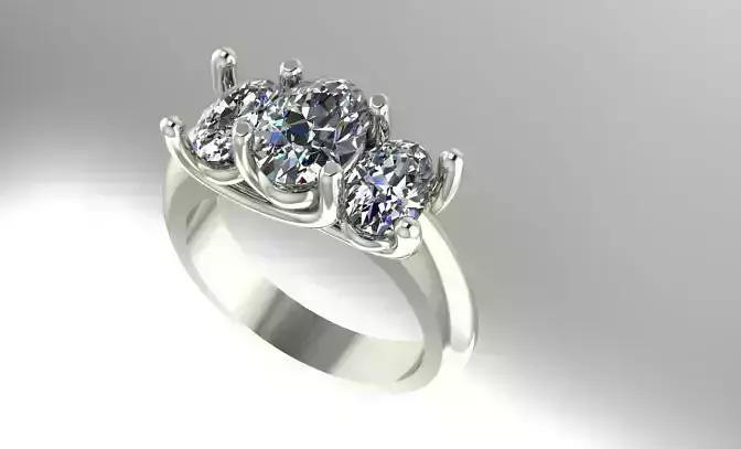 3 stone oval ring