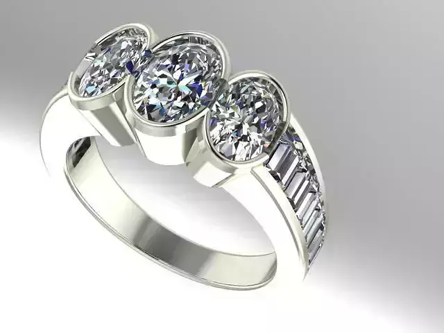 3 stone oval ring