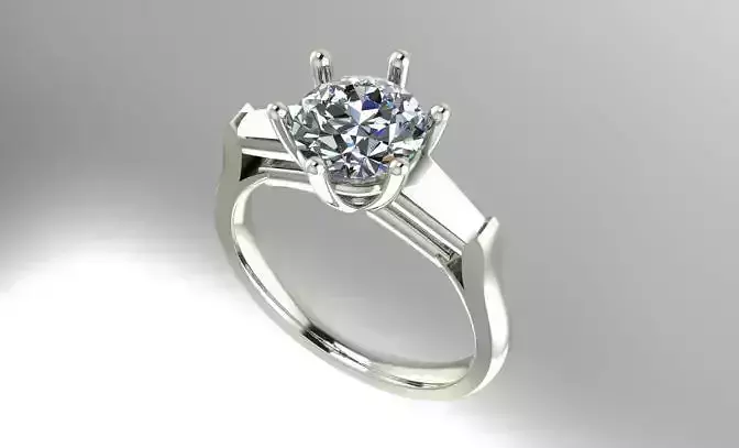 Solitaire engagement ring