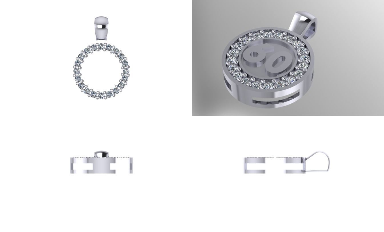 60 pendant 3D print model_1