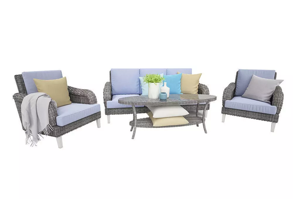 Savona Outdoor Garden Furniture Set 3D model