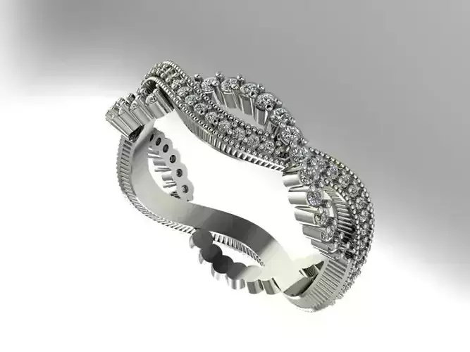 Twist diamond band
