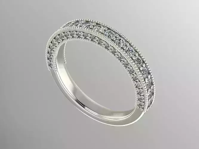 milgrain diamond band