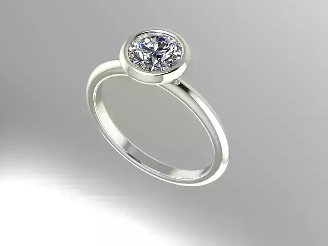 bezel set solitaire