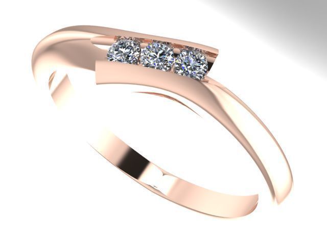bypass diamond ring 3D print model