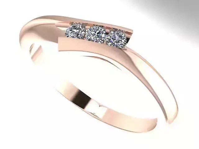 bypass diamond ring 3D print model