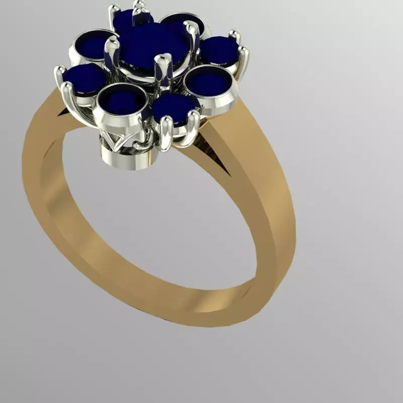 cluster ring 3D print model_0