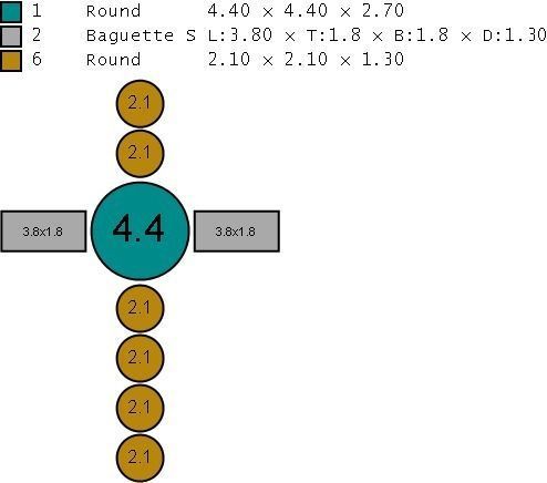 diamond cross pendant 3D print model_2