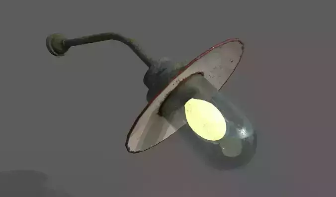 Old Rusted Outdoor Wall Lamp