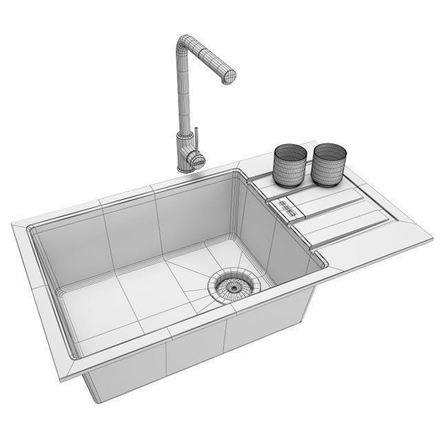 3D Franke Kitchen Sink 3D model_1