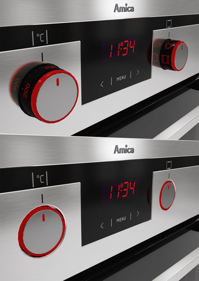 Amica Integra EB7542 Kitchen Oven 3D model_1